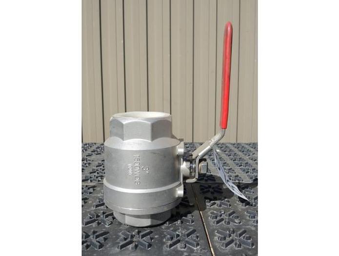 D'occasion USED BALL VALVE, SIZE: 3", CAST STAINLESS STEEL