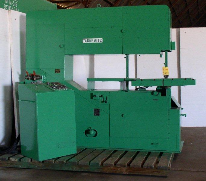 Used 64" Tannewitz Model 60MH Vertical Band Saw; S/N 13999