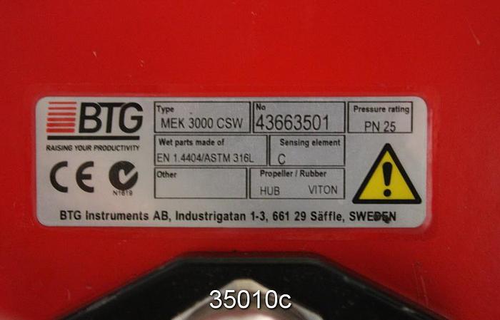 Used BTG MEK-3000 TwinTorque Consistency Transmitter #35010