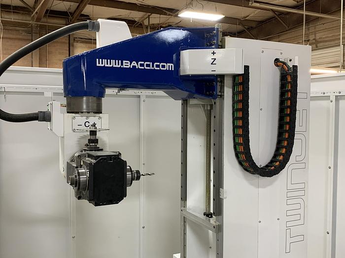 BACCI "TWIN-JET" X3400, 6-AXIS TWIN TABLE CNC MACHINING CENTER