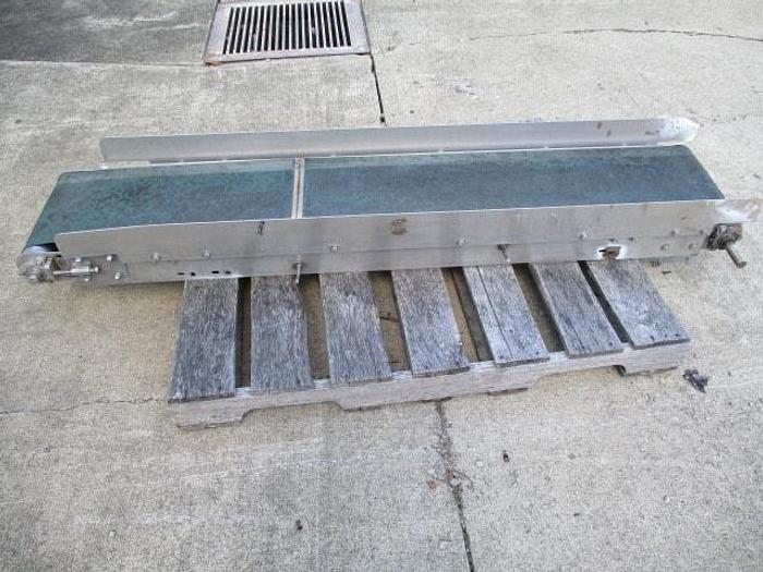 Used Conveyor; Blue Belt; 12"W x 6'L