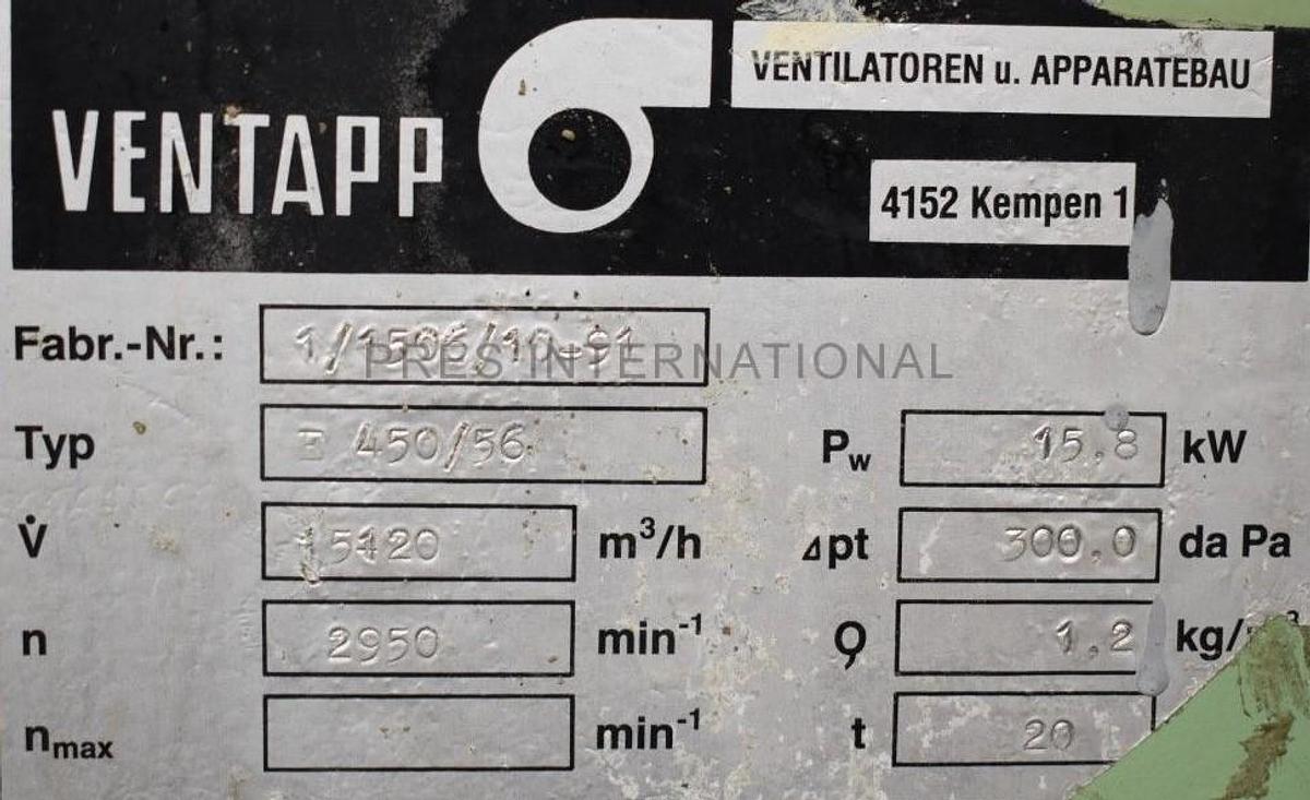 Used Ventilator Ventapp E450/56