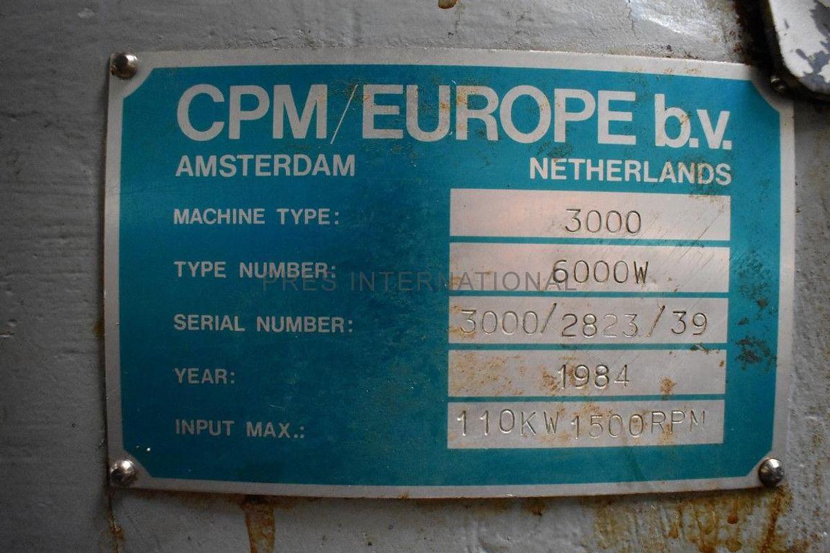 Used Pellet press CPM 3000/6000 W