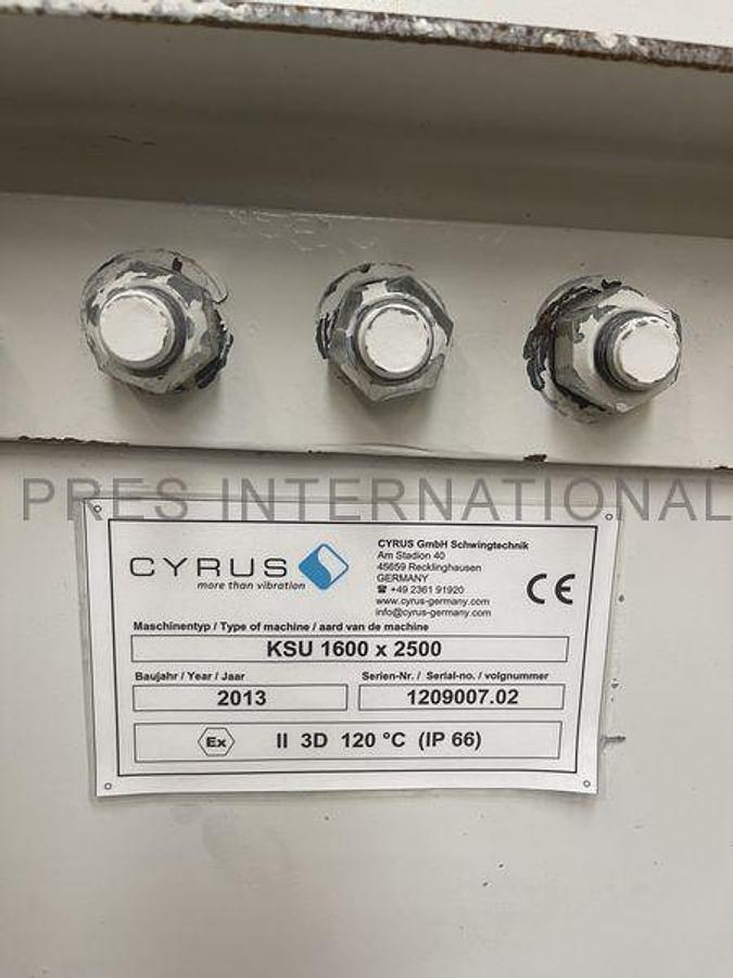 Used Sieve Cyrus KSU1600x2500