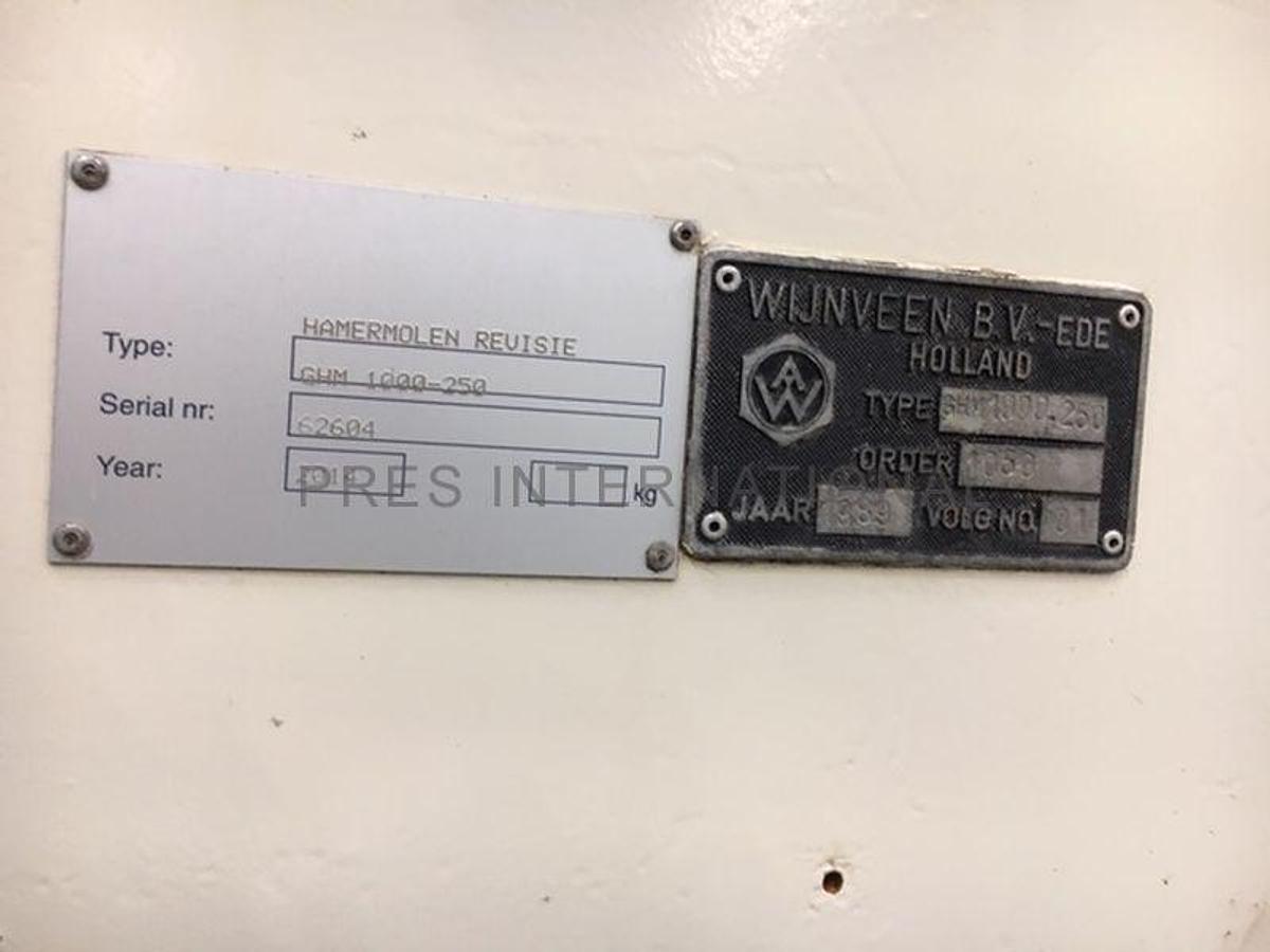Used Hammermill Wijnveen GHM 1000-250