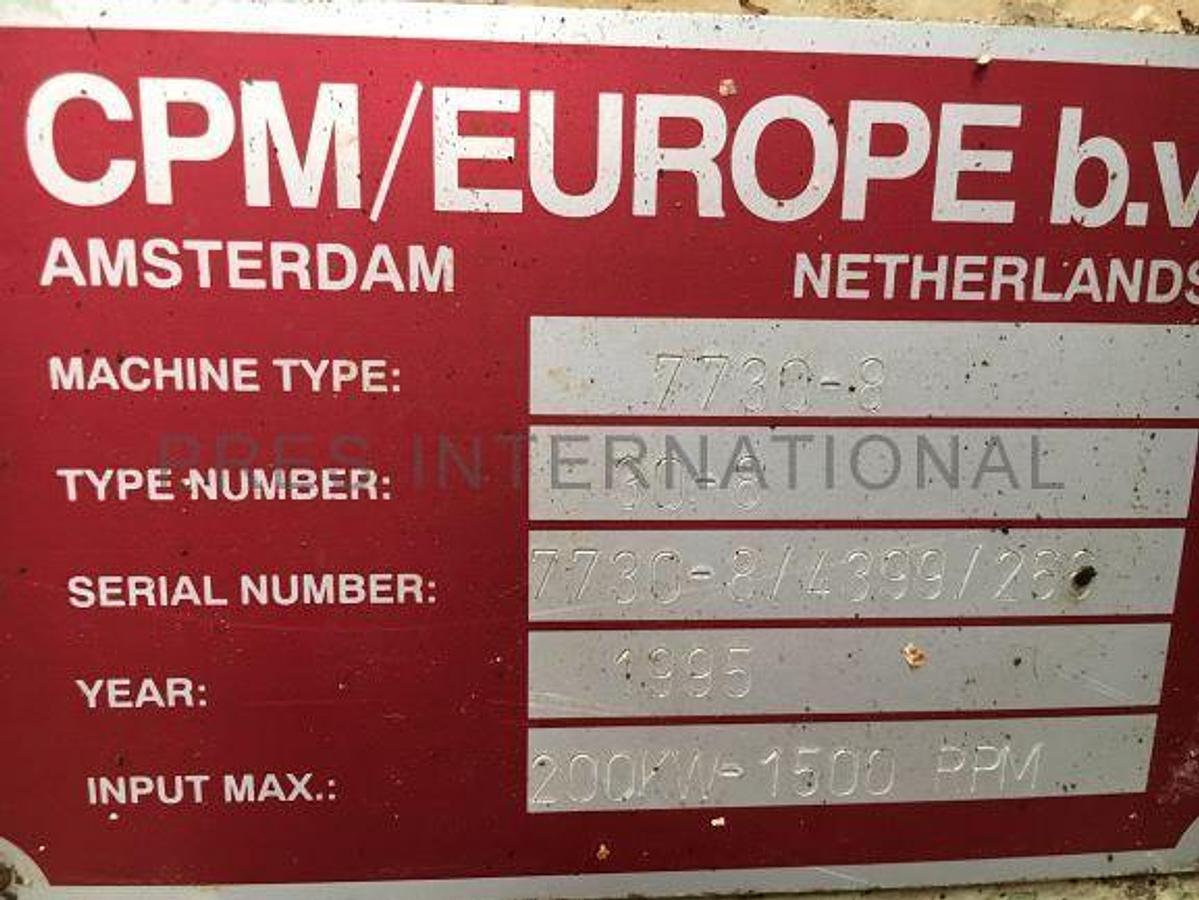 Used Pellet press CPM 7730-8