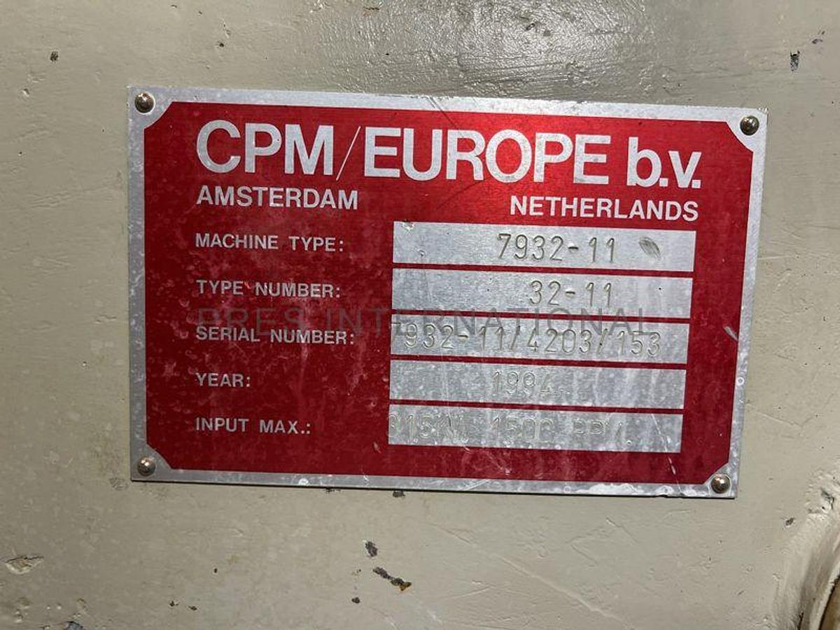 Used Pellet press CPM 7932-11