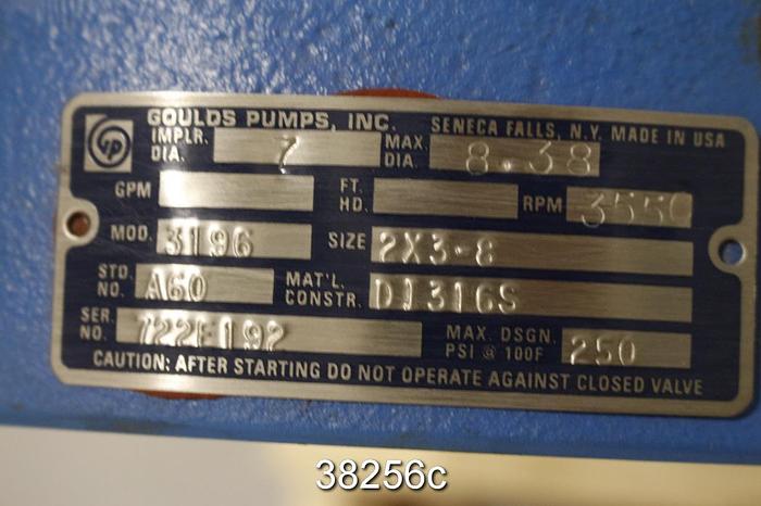 Unused Goulds 3196 Pump Casing, 2x3x8, Iron #38256