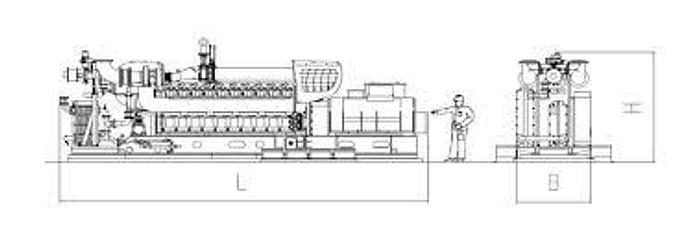 Used 2 MW 2005 Used Jenbacher JMS620GS-NL Gas Engine Generator Set