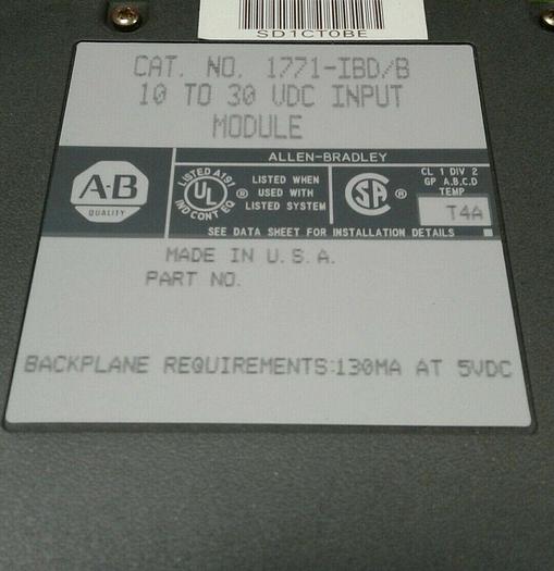 Used Allen-Bradley AB 1771-IBD/B 10 To 30 Intput Module