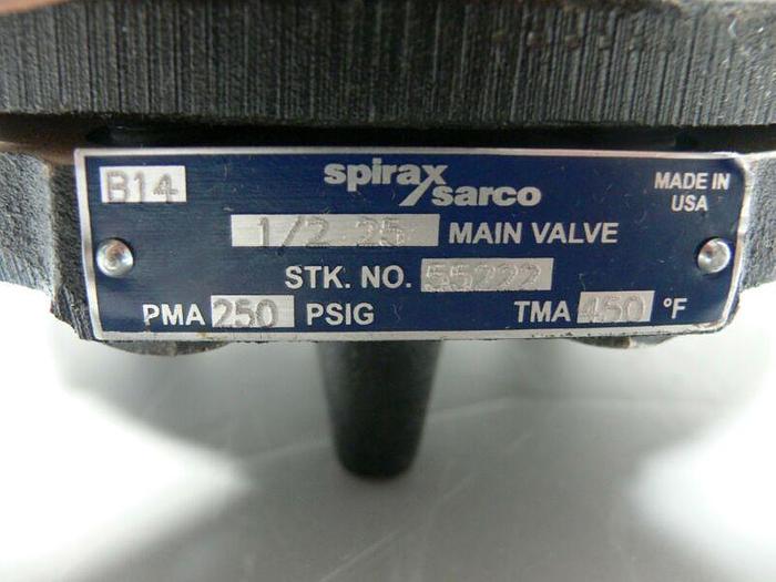 Used Spirax Sarco 1/2 25 Main Valve Pressure Reducer 55222 + 25P Pressure Pilot 59602