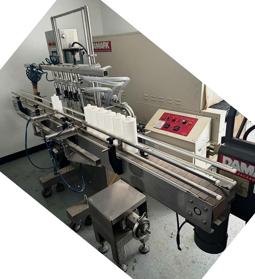Used Used JDA 6 Head Automatic Pressure Over Flow Liquid Filler PF-5000