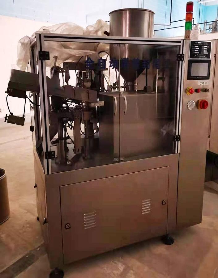 Used Used Automatic Hot Air Plastic Tube Fill & Seal Machine