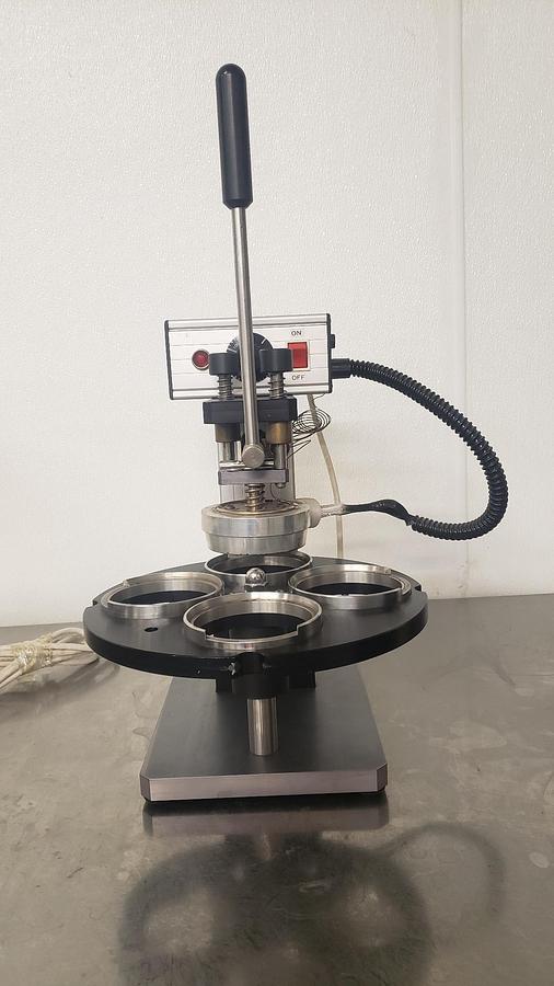 Used Used Edhard Cup Filler with PackLine Rotary Cup Foil Lid Sealer