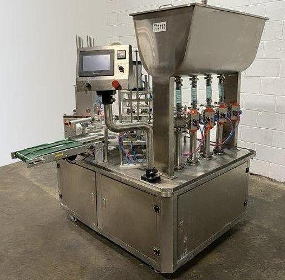 Used Bespacker 16 Rotary Cups Filler & Sealer Model XBG900-2