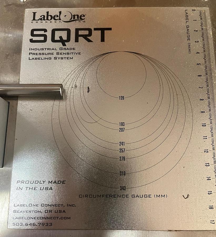 Used Used Evo Table Top Bottle Wraparound LabelOne