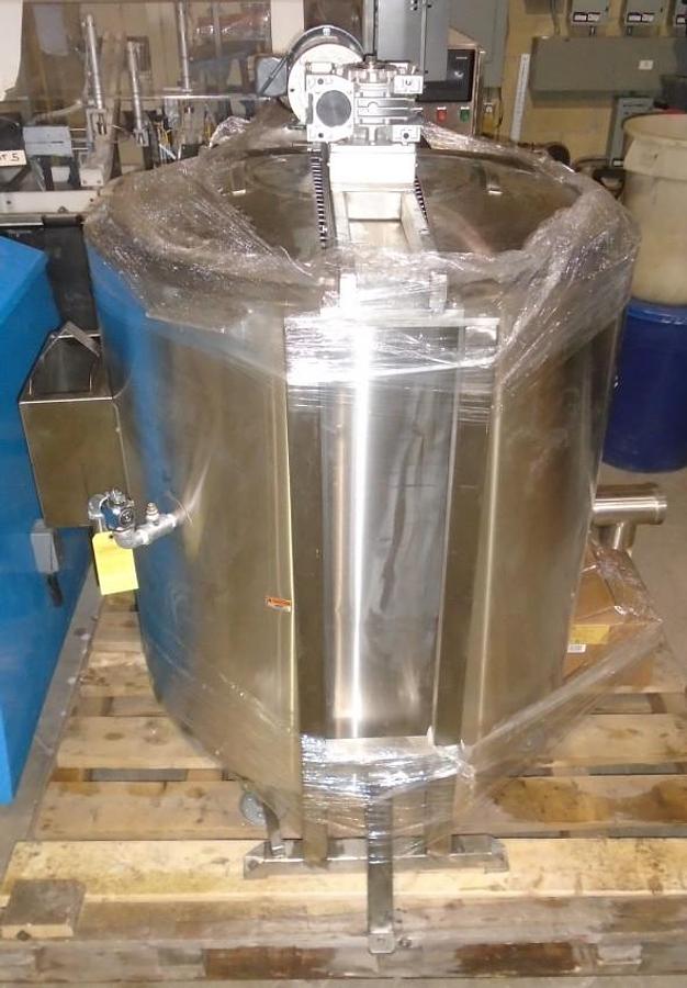Used 100 Gallon Stainless Steel 2/3 Jacketed Natural Gas Kettle GL-100E with Agitation