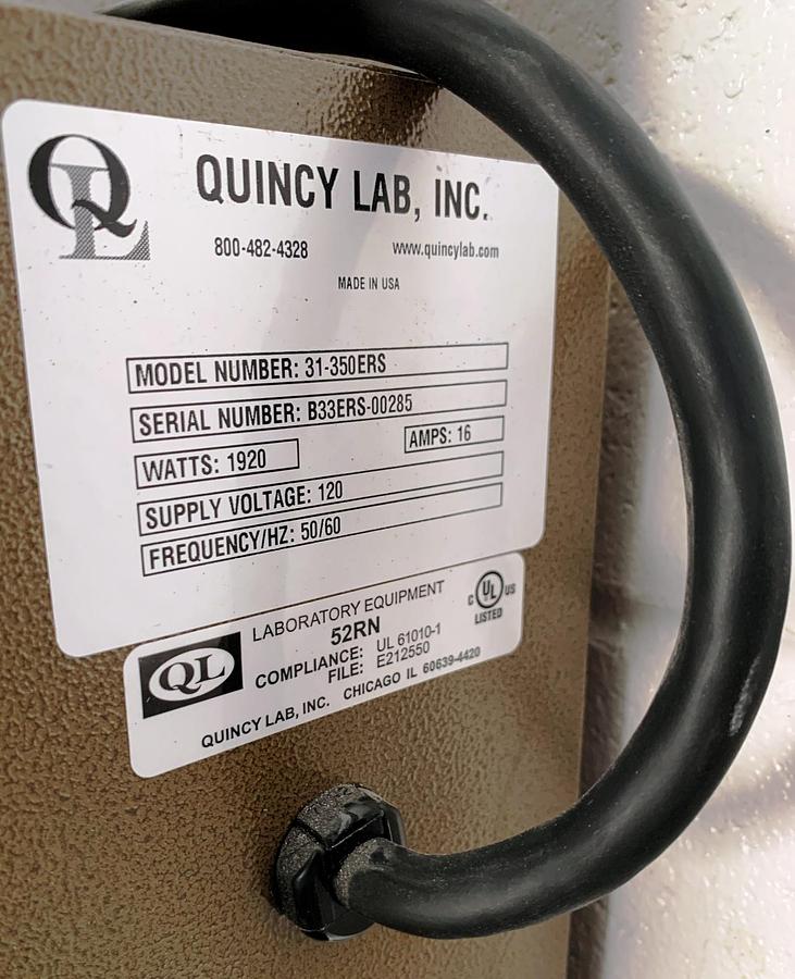 Unused Quincy Lab Model 31-350ERS Bench Top Digital Oven