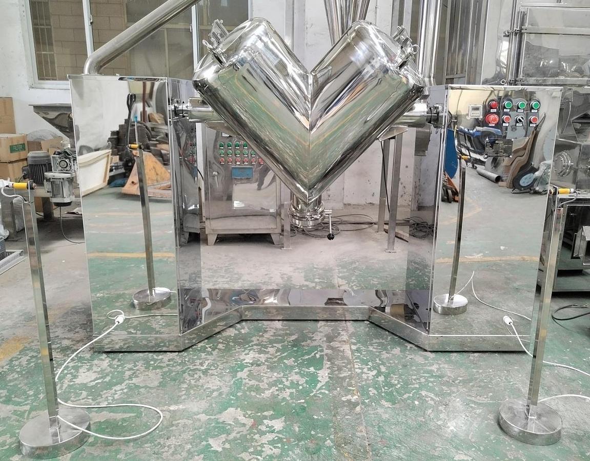New 1 Cubic Foot Working Capacity Stainless Steel Twin Shell Mixer with Intensifier Bar