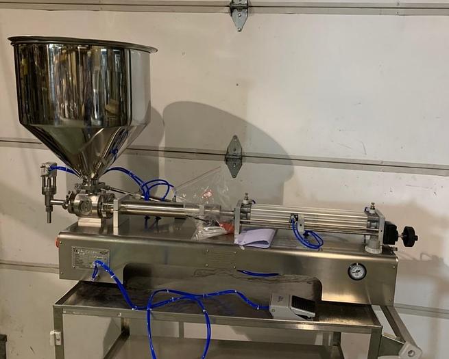 Used DEMO 120ML Table Top Pneumatic Piston Filler Model DGF-B