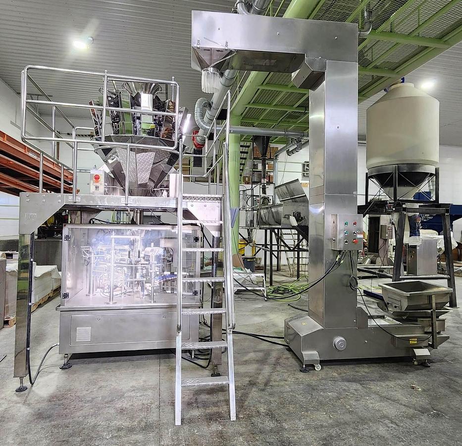 Used Used Rezpack Model 300A High Speed Pouch Filler with 14 Multi-Head Rotary Scale System