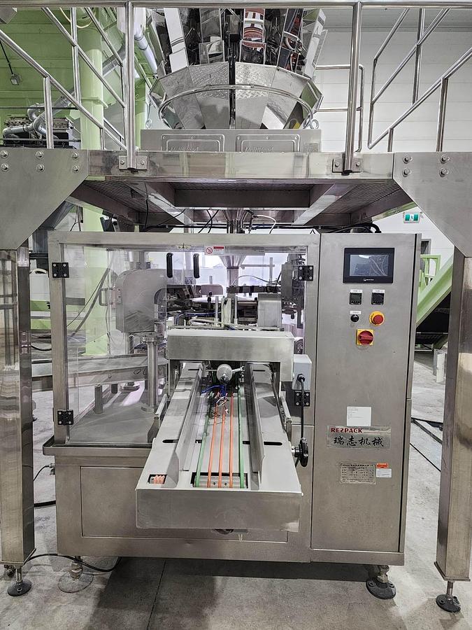 Used Used Rezpack Model 300A High Speed Pouch Filler with 14 Multi-Head Rotary Scale System