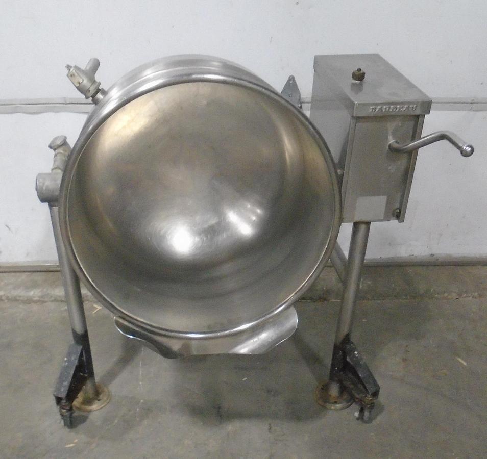Used Used Barddeau 20 Gallon Stainless Steel Steam Jacketed Tilting Kettle Model TRT-20