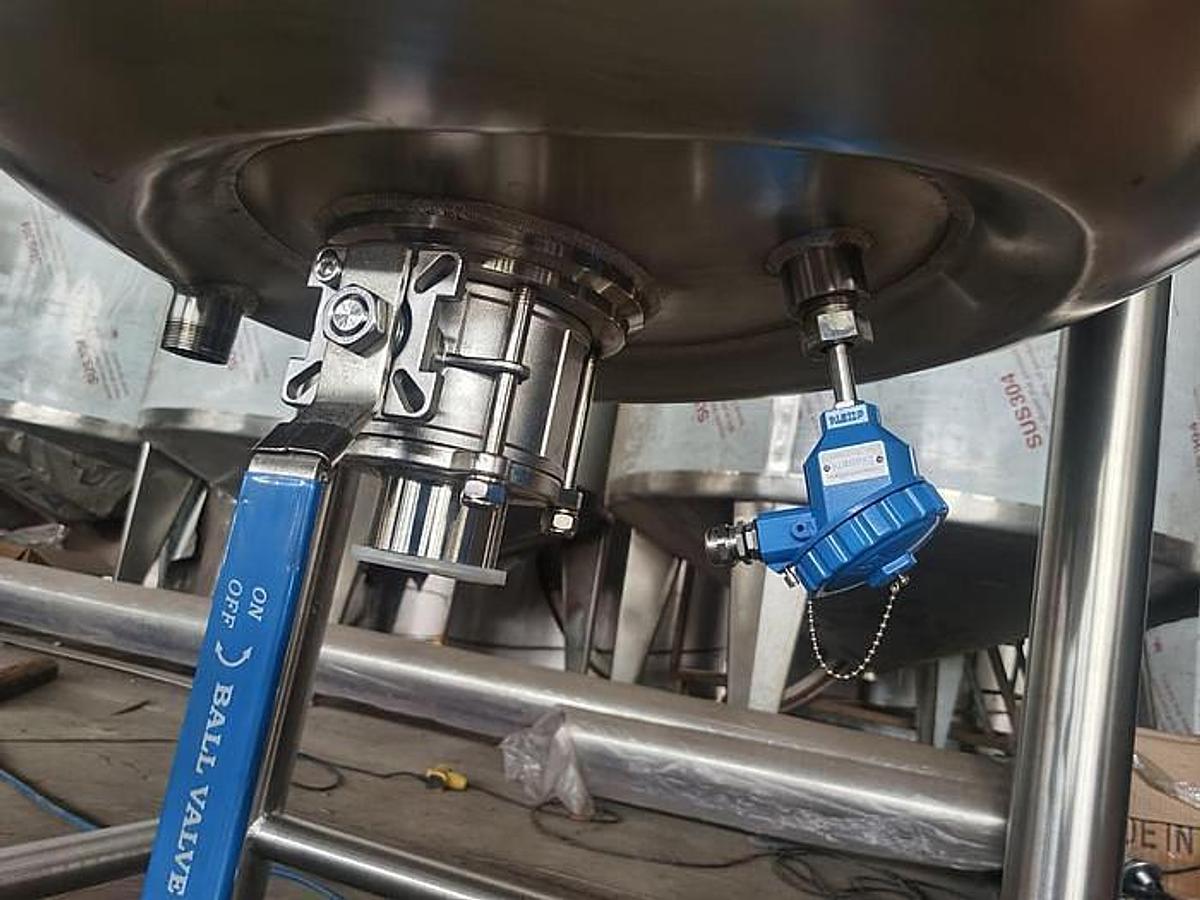 New 100 Gallon Stainless Steel Jacketed Kettle with Double Motion Scrape Agitation