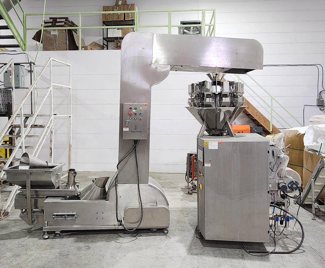 Used Used Form Fill Seal Packager with 10 Head Rotary Scale