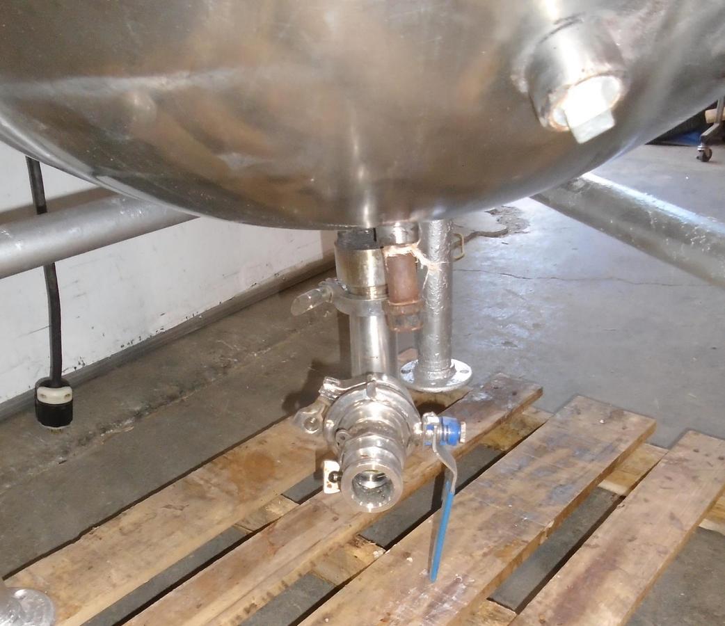 Used Used Stainless Steel Steam Jacketed Kettle with Top Mounted Agitation