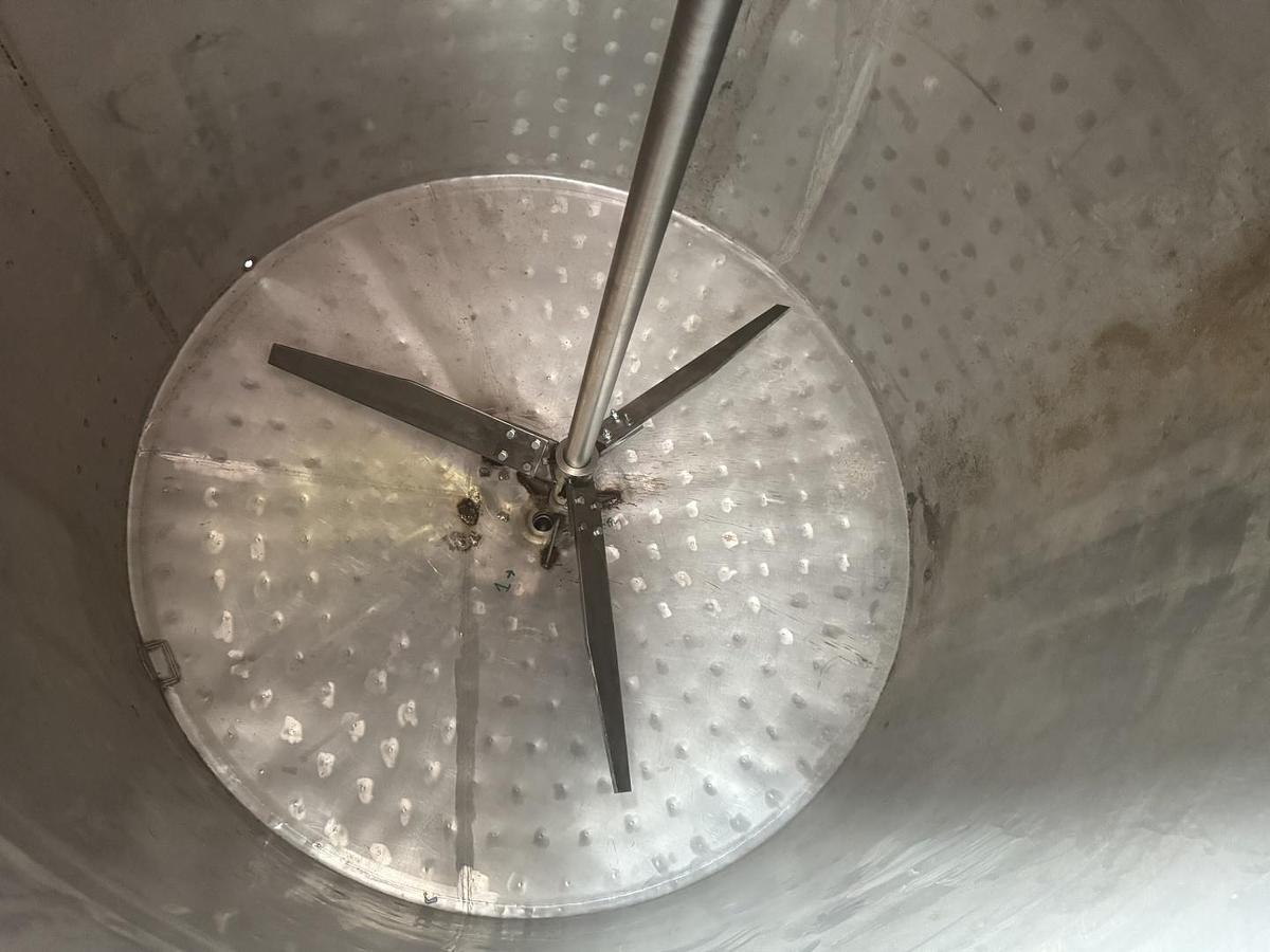 Used Used 6400 Litres approx. 1600 Gallons 304 Stainless Steel Half Jacketed Kettle with Scrape Agitation Mixer