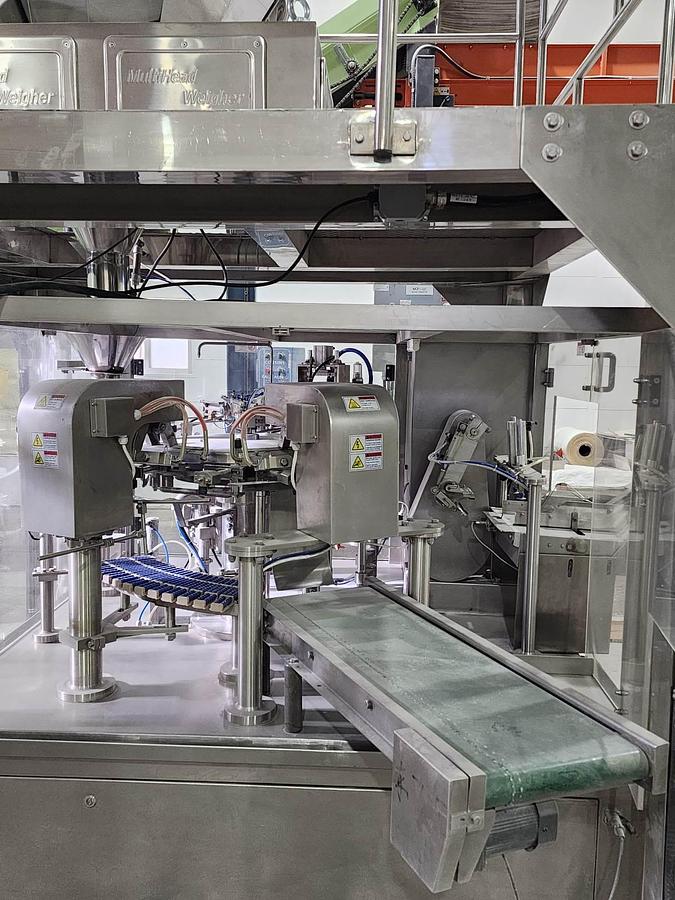 Used Used Rezpack Model 300A High Speed Pouch Filler with 14 Multi-Head Rotary Scale System