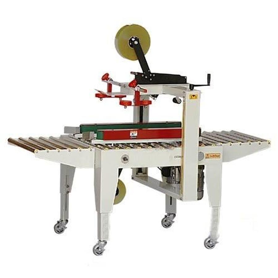 New Top & Bottom Carton Sealing Machine Model FXJ5050B with Side Belt Conveyor