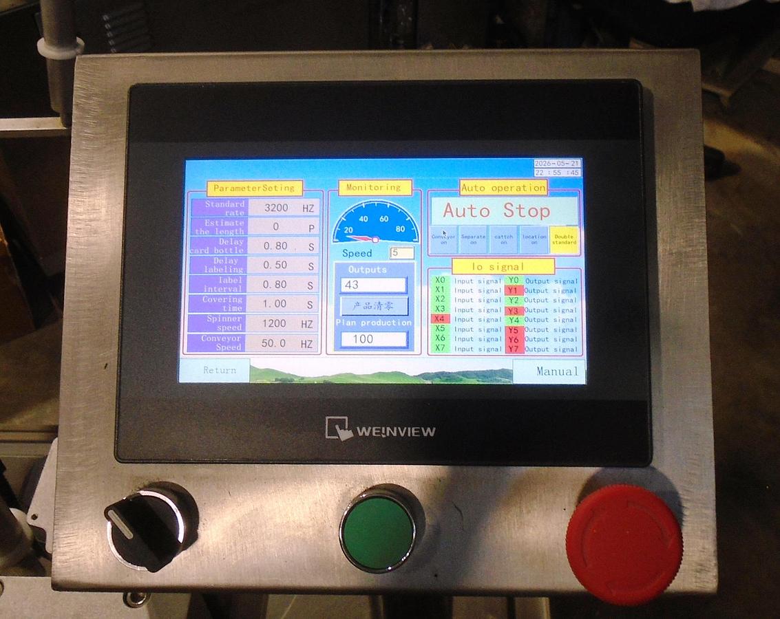 Used Like New Automatic Wraparound Bottle Labeler