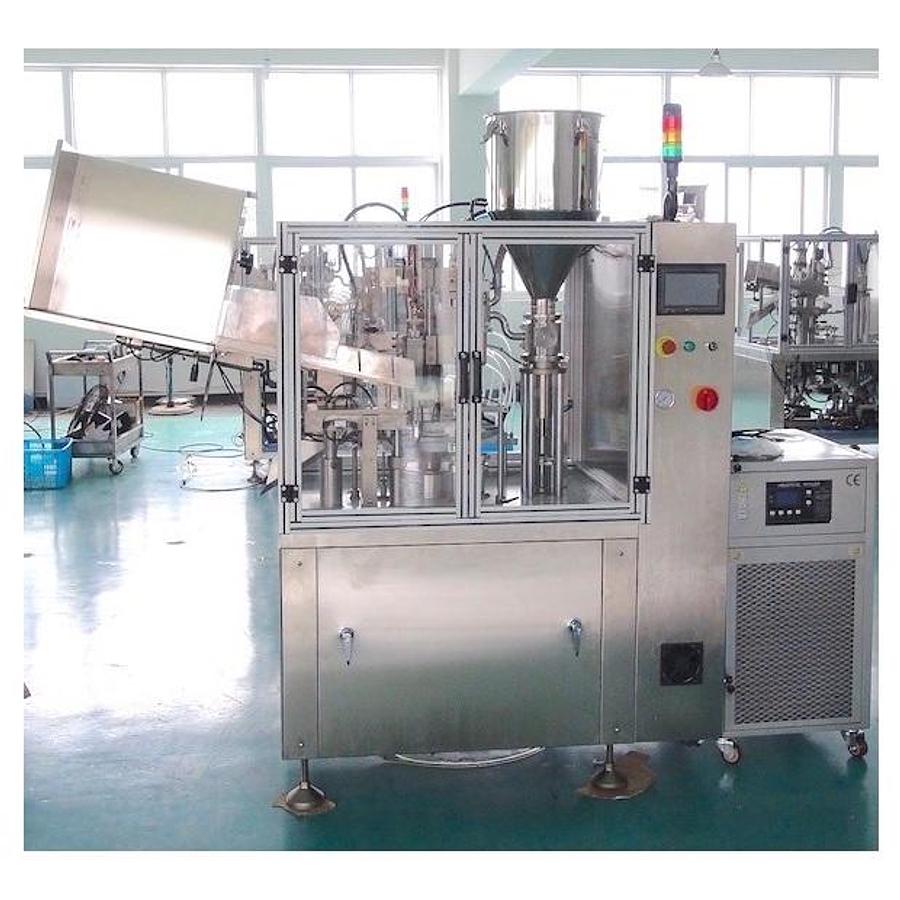 New Automatic 9 Station Rotary Hot Air Plastic Tube Fill & Seal Machine Model DFS-100