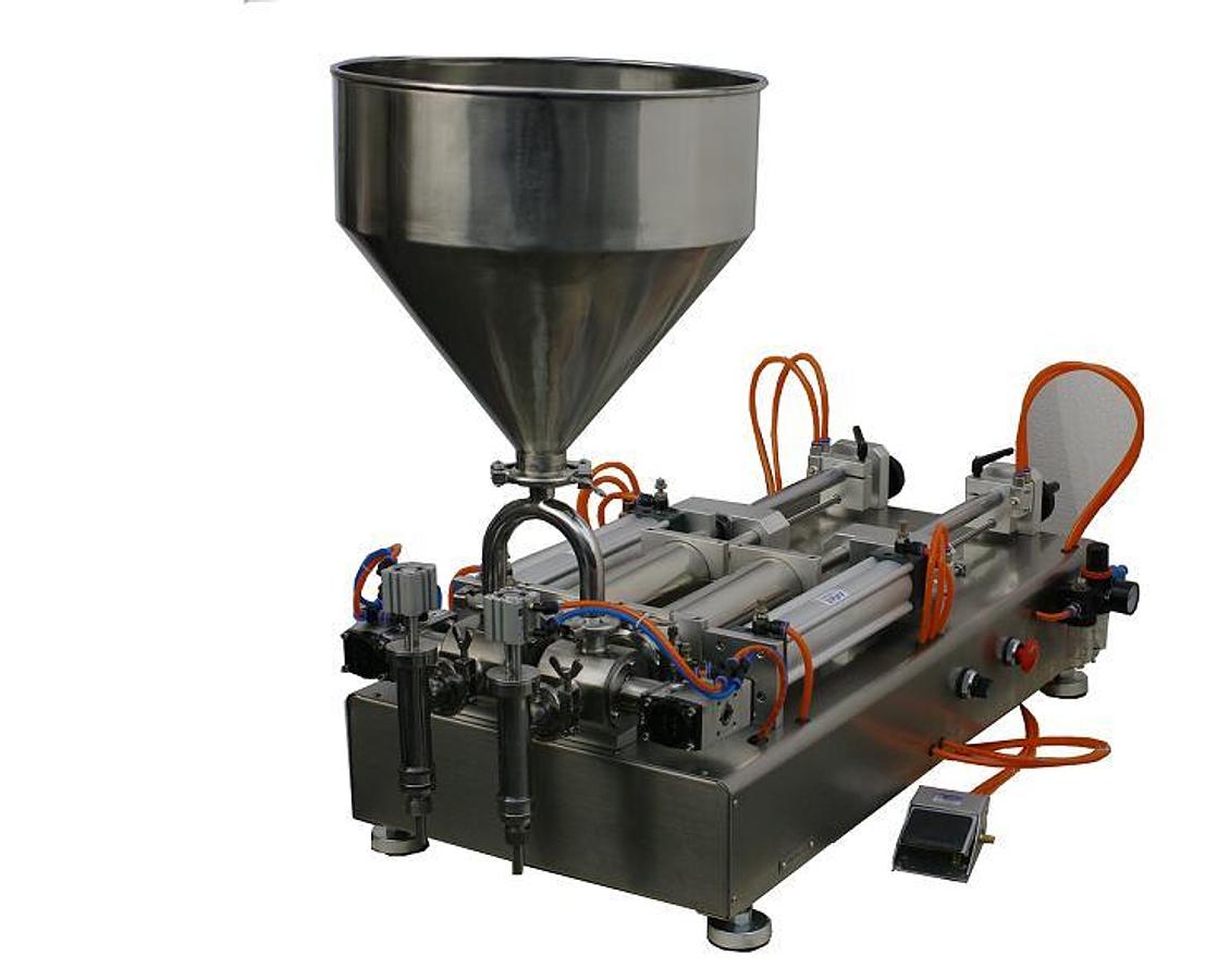 New 1000ML Table Top Pneumatic Twin Head Piston Filler Model SGF-B