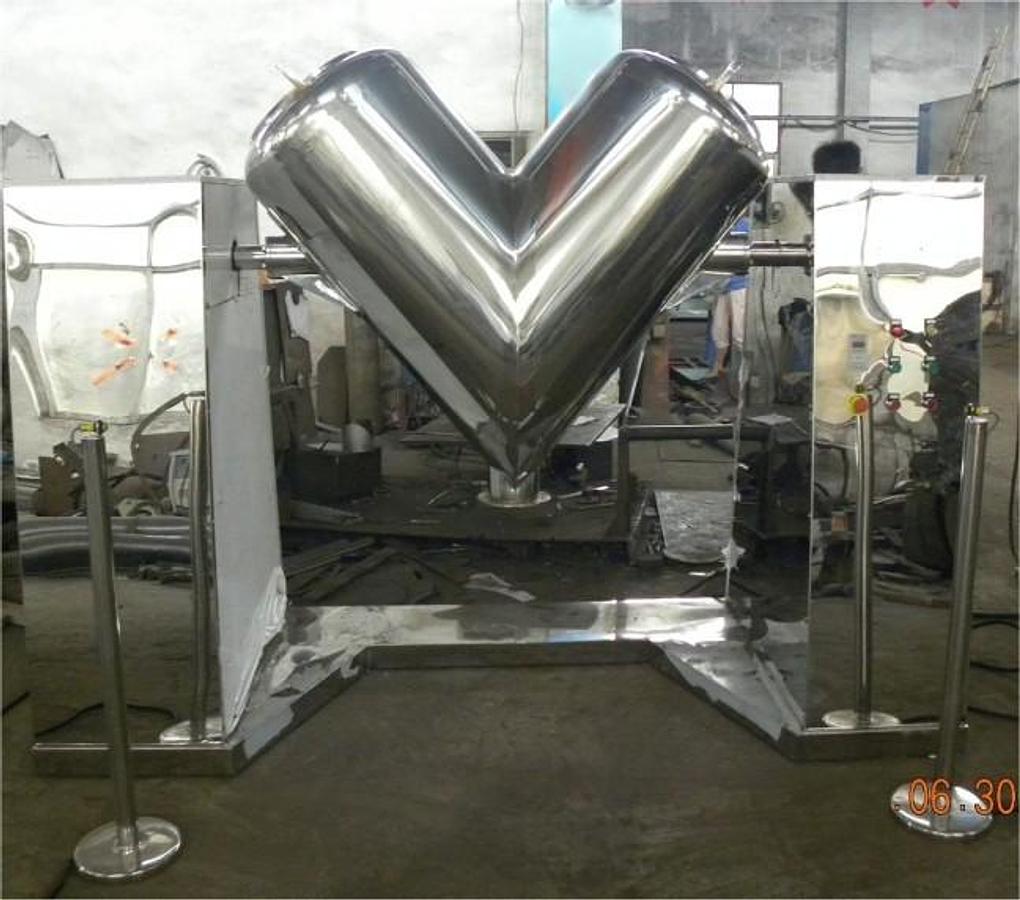 New 20 Cubic Foot Working Capacity Stainless Steel Twin Shell Mixer with Intensifier Bar