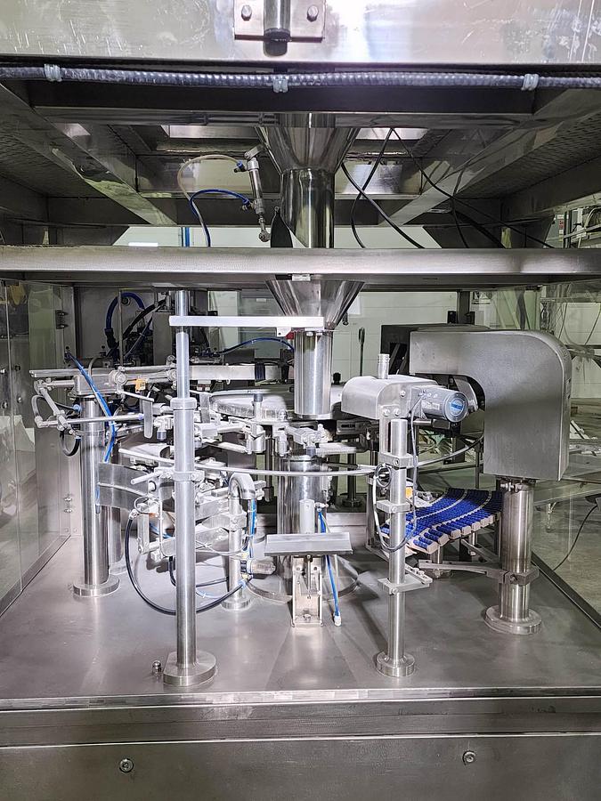 Used Used Rezpack Model 300A High Speed Pouch Filler with 14 Multi-Head Rotary Scale System