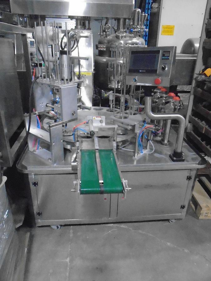 Used Bespacker 16 Rotary Cups Filler & Sealer Model XBG900-2