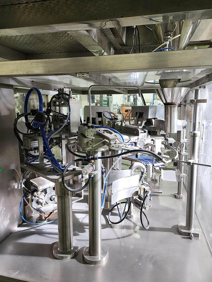 Used Used Rezpack Model 300A High Speed Pouch Filler with 14 Multi-Head Rotary Scale System