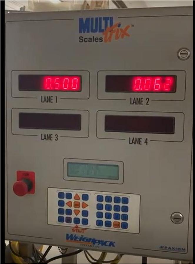 Used Used WeighPack Paxium Dual Lane Bulk Net Weight Filler with Feeding System