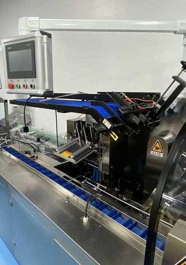 Unused Shenzhen Penglai Horizontal Cartoner with Leaflet Inserter Model YX-CP100