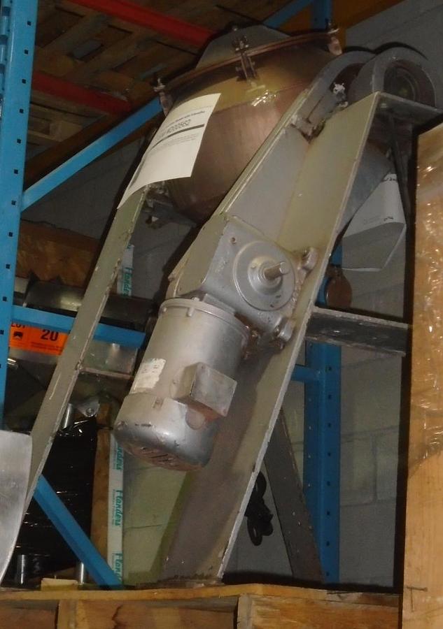 Used Used Approximately 2 Cubic Foot Cone Blender with Intensifier Bar