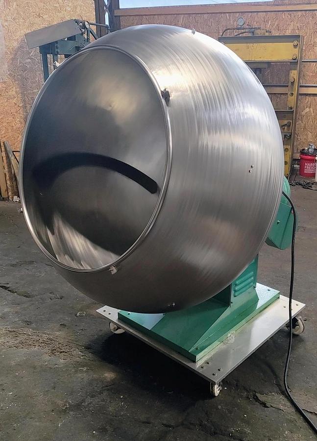 Used Used La Mastra 42 inch diameter Stainless Steel doughnut shaped Coating Pan