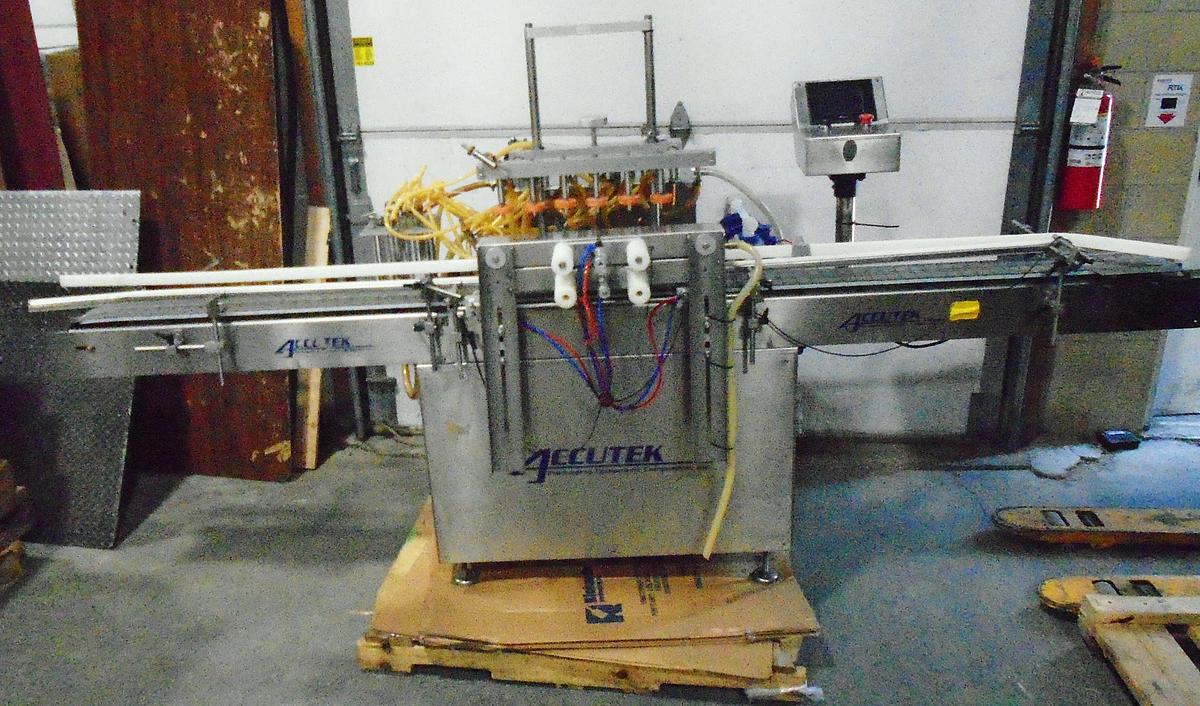 Used Used Accutek 6 Head Filler Model 06-500-000