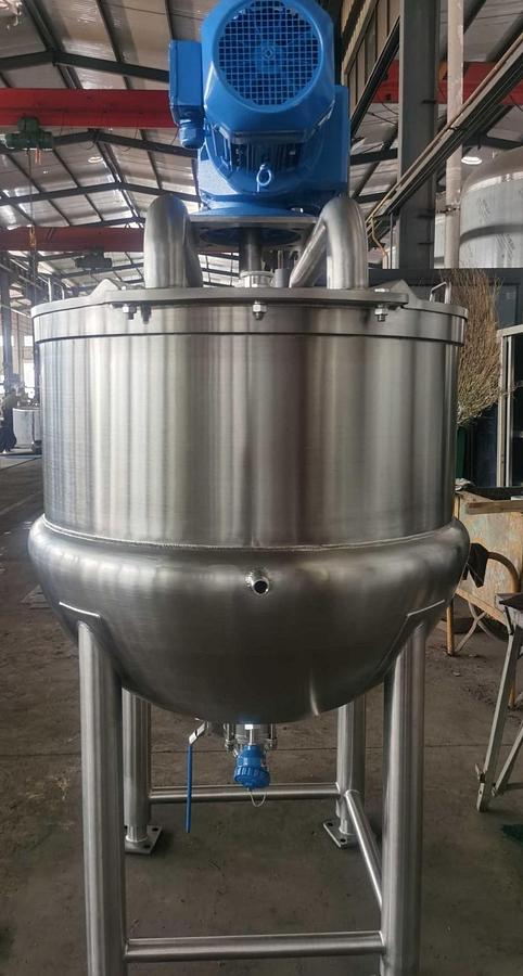 New 100 Gallon Stainless Steel Jacketed Kettle with Double Motion Scrape Agitation