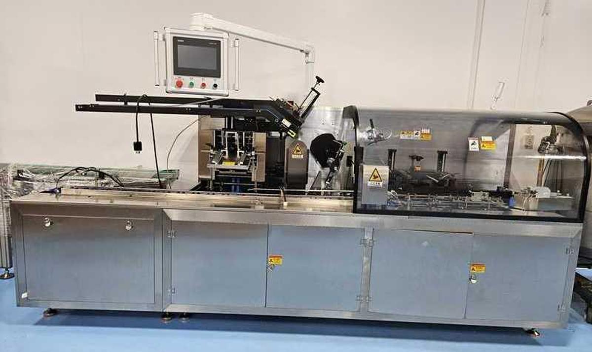 Unused Shenzhen Penglai Horizontal Cartoner with Leaflet Inserter Model YX-CP100