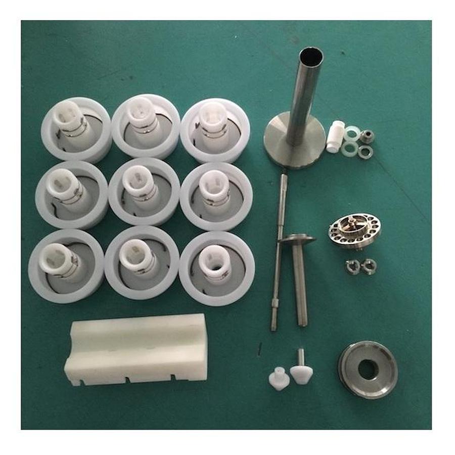New Automatic 9 Station Rotary Hot Air Plastic Tube Fill & Seal Machine Model DFS-100