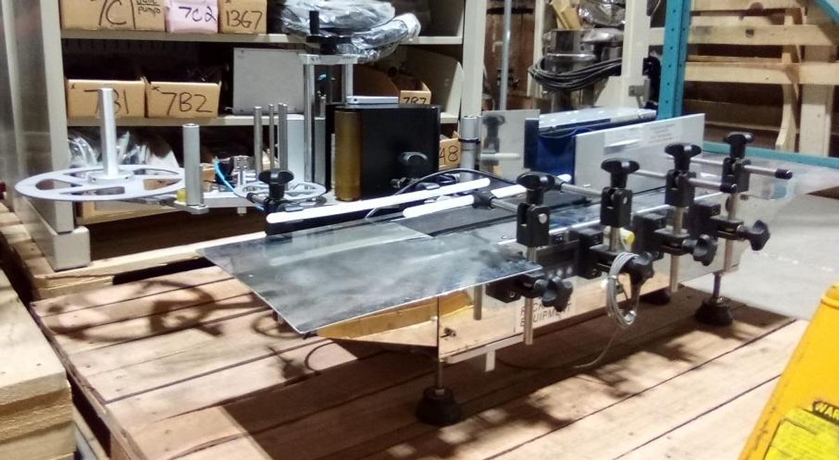 Used Used Model-1 Tabletop Wraparound Labeler with an Easyrun Control System