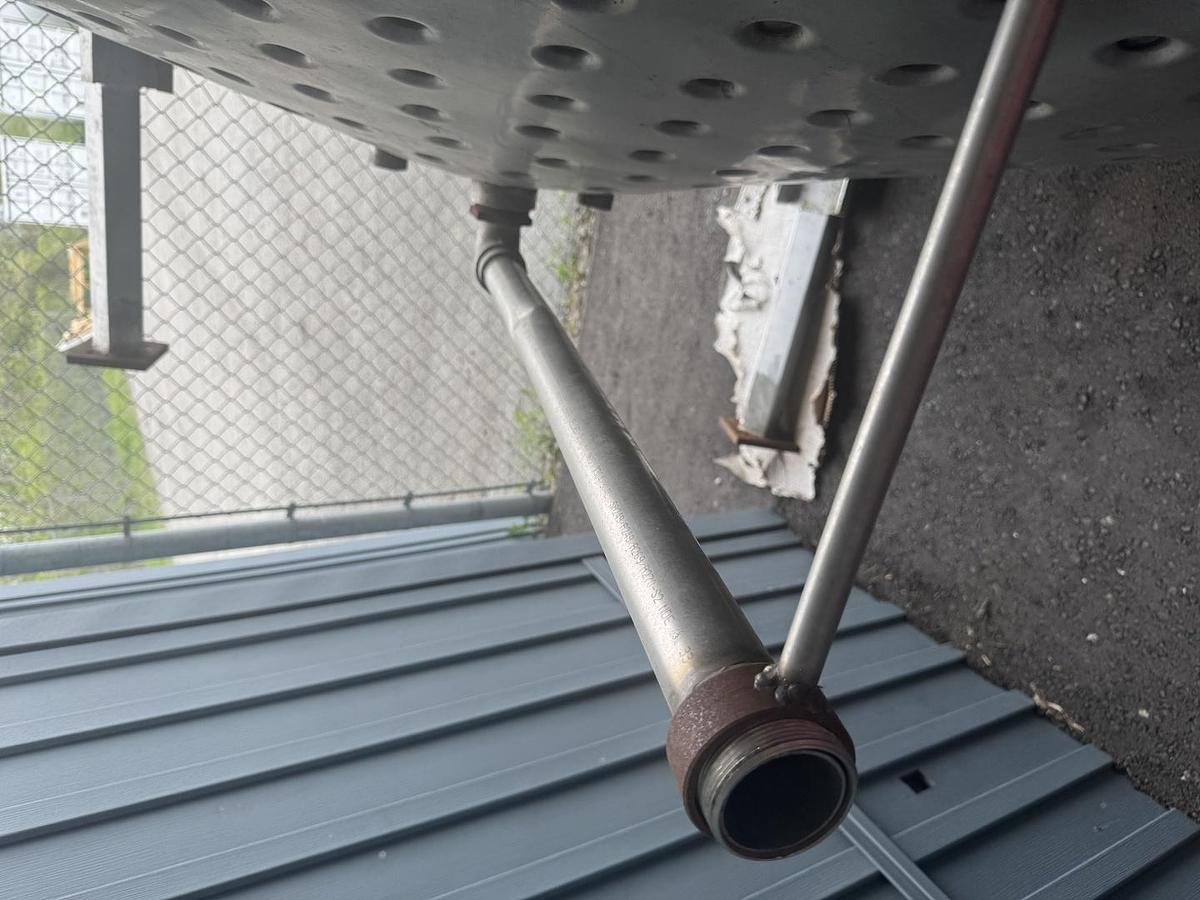 Used Used 6400 Litres approx. 1600 Gallons 304 Stainless Steel Half Jacketed Kettle with Scrape Agitation Mixer